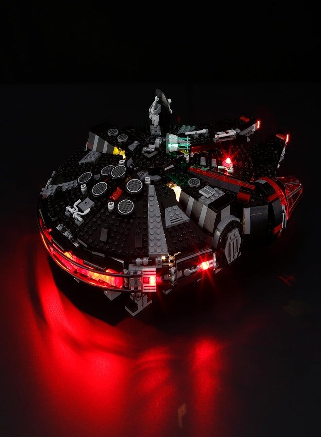 YEABRICKS مصباح LED من YABRICKS لنموذج مكعبات بناء حرب النجوم The Dark Falcon رقم 75389 (مجموعة البناء غير متضمنة) - Image 2